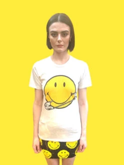 Any Old Iron X Smiley Pierced White T-Shirt
