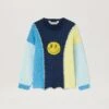 Palm Angels PA SMILEY PATCHWORK KNIT CREW