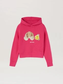 Palm Angels PA SMILEY BEAR HOODIE (Pink)
