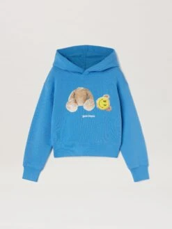 Palm Angels PA SMILEY BEAR HOODIE (Light Blue)