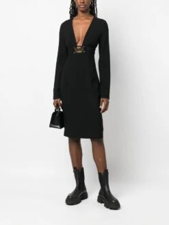 Moschino X Smiley® Plaque Long Sleeved Dress