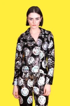 Any Old Iron X Smiley Iridescent Moto Jacket