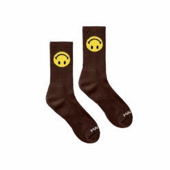 MARKET SMILEY UPSIDE DOWN SOCKS 10 MARKET SMILEY UPSIDE DOWN SOCKS -Original Smiley Shop 360001277 SMILEYUPSIDEDOWNSOCK BROWN 05
