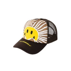 MARKET SMILEY SUNRISE TRUCKER HAT -Original Smiley Shop 390000426 SMILEYSUNRISETRUCKERHAT ACORN 02