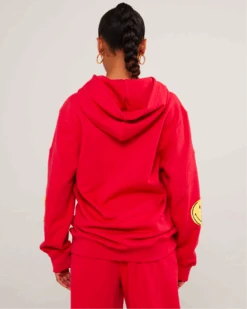 Smiley® Oversized Hoodie, Red -Original Smiley Shop 3 3002d016 037f 45a2 831d a12ebc948d54