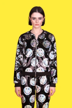 Any Old Iron X Smiley Iridescent Bomber Jacket