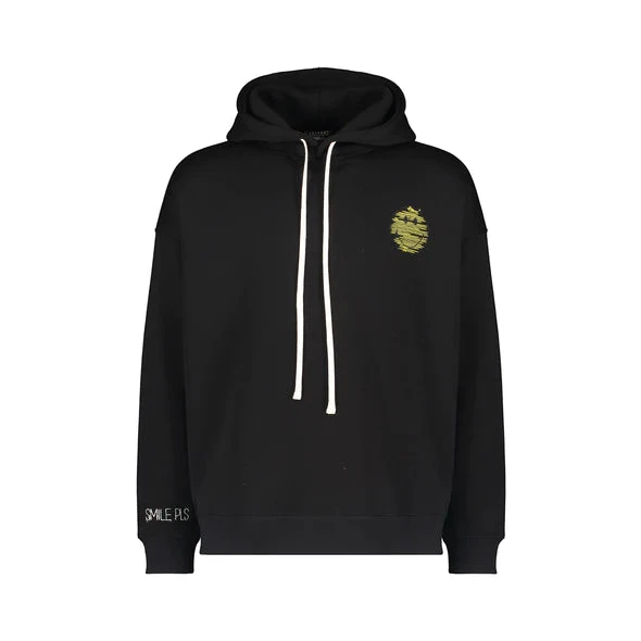 BLACK EMBROIDERY HOODIE 1 BLACK EMBROIDERY HOODIE