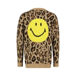 LEOPARD SMILEY CARDIGAN