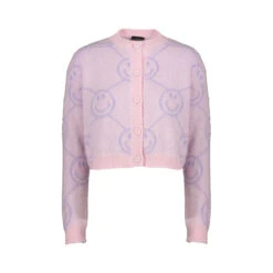 PINK LOGO CARDIGAN