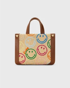 MINI TOTE RAFFIA SMILEY®