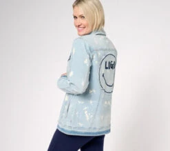 LOGO By Lori Goldstein X Smiley World Special Edition Jean Jacket