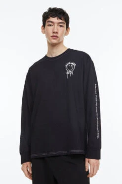 H&M Oversized Fit Printed Hoodie
