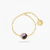 Smiley Black And Purple Ying-Yang Fine Bracelet